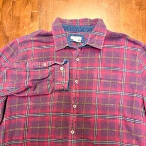 Carbon 2 Cobalt Plaid Flannel Shirt Mens XL Purple Red‎ Cotton